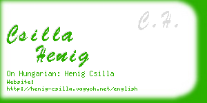 csilla henig business card